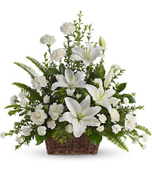 Peaceful White Lilies Basket from Weidig's Floral in Chardon, OH